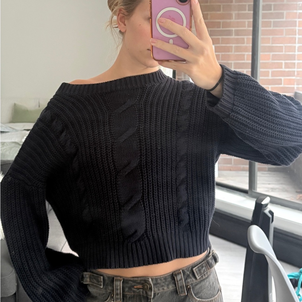 Ardene Navy Cable Knit Sweater